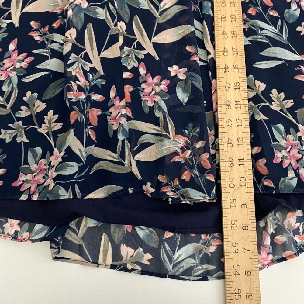 Gal Meets Glam Siena Dress Size 10P Blue Floral Maxi Halter Smocked Flowy - Picture 10 of 10